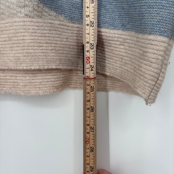 Leo & Ugo‎ Paris Geometric Abstract Mock Neck Sweater Pullover Neutral Sz 14-16 - Picture 9 of 10